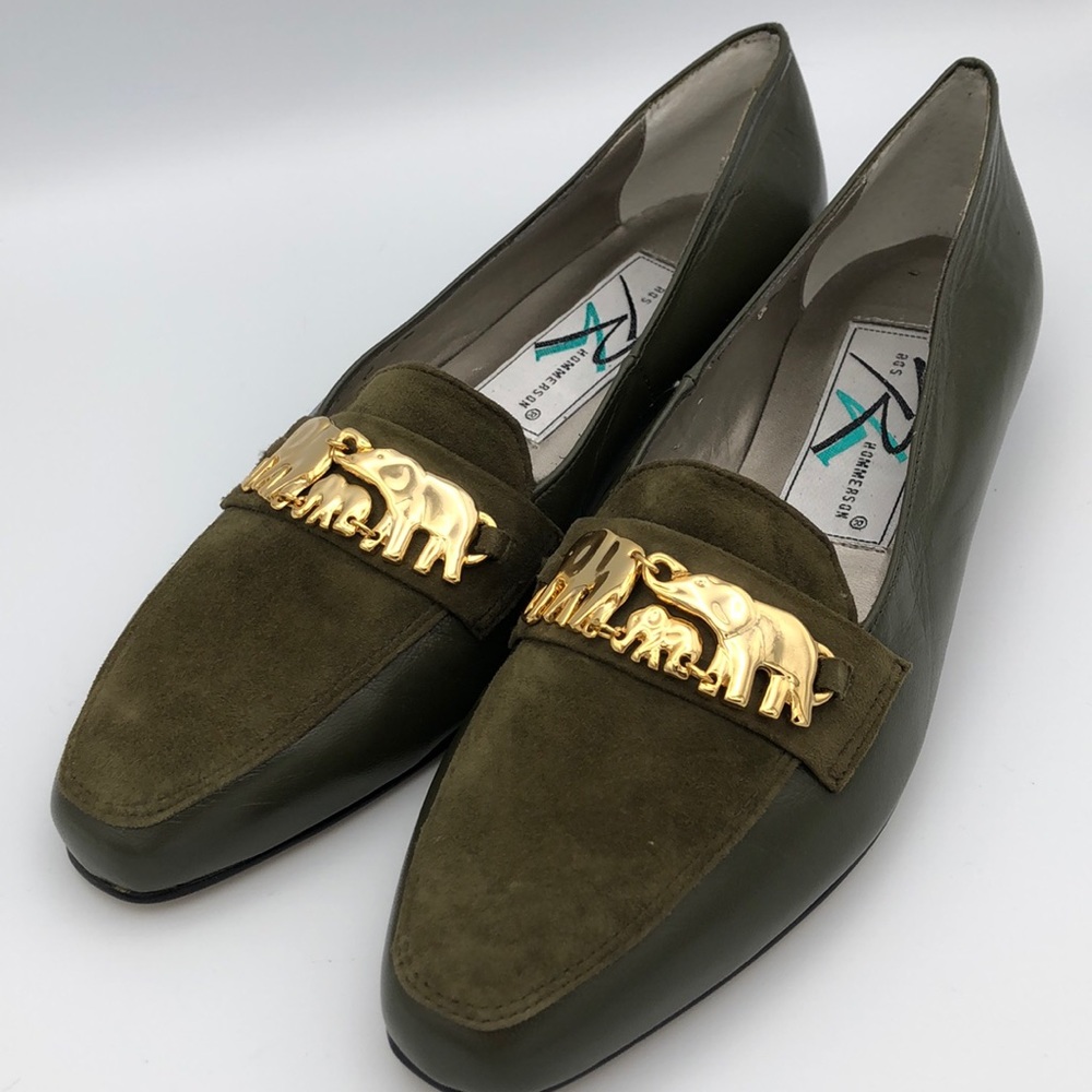 Ros Hommerson Golden Elephant Chain Loafers size 6